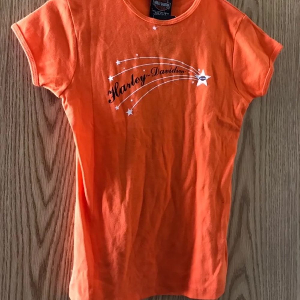 Harley Davidson orange Maui shirt